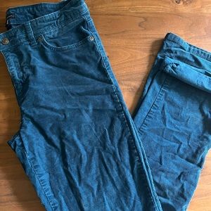Tommy Hilfiger Teal Corduroy straight leg pants.